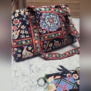Vera Bradley VERSAILLES tote & 2 Zip ID Cases